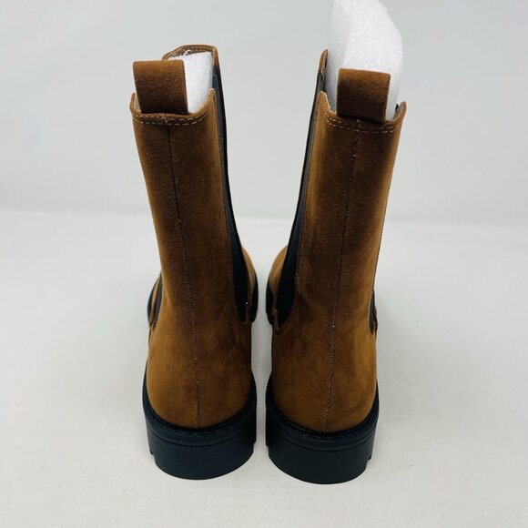 Ann Taylor LOFT Womens Size 8 Lug Sole Chelsea Booties in Chestnut Brown $155 - Picture 7 of 11